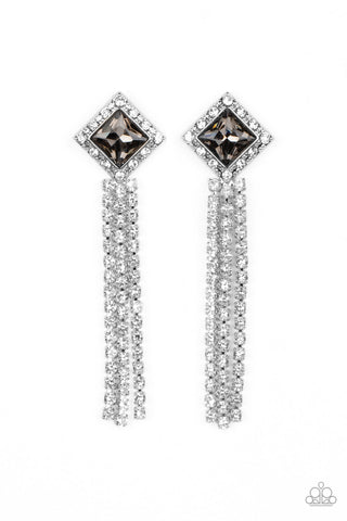 Seasonal Sparkle - Silver Paparazzi Earring (#5487)