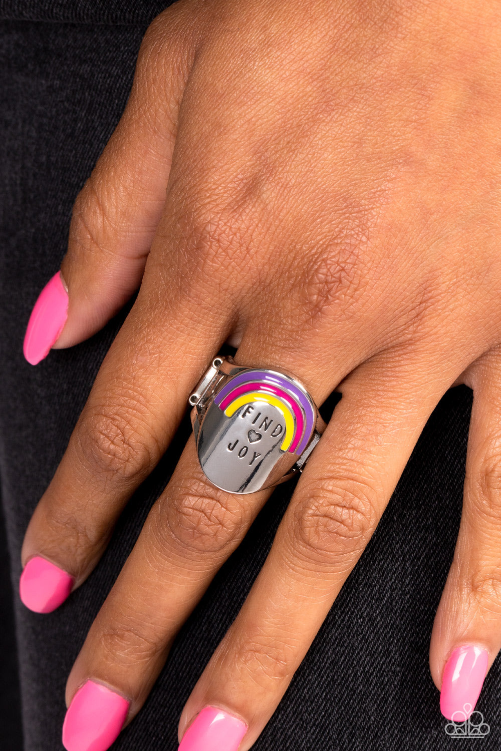 Rainbow of Joy - Multi Paparazzi Ring (R435)