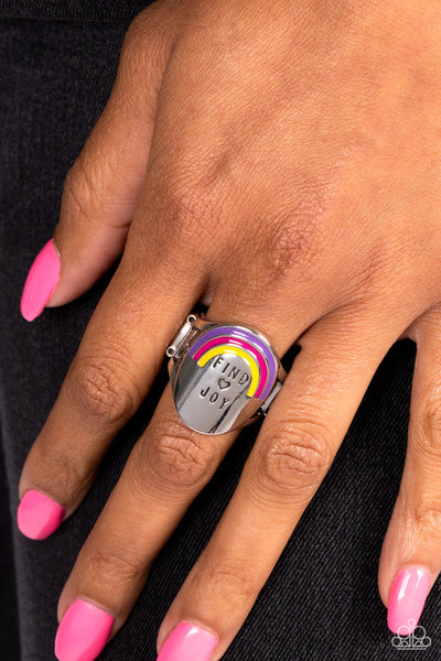 Rainbow of Joy - Multi Paparazzi Ring (R435)