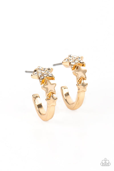 Starfish Showpiece - Gold Paparazzi Earring