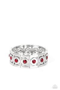 Stretch of Drama - Red Paparazzi Bracelet