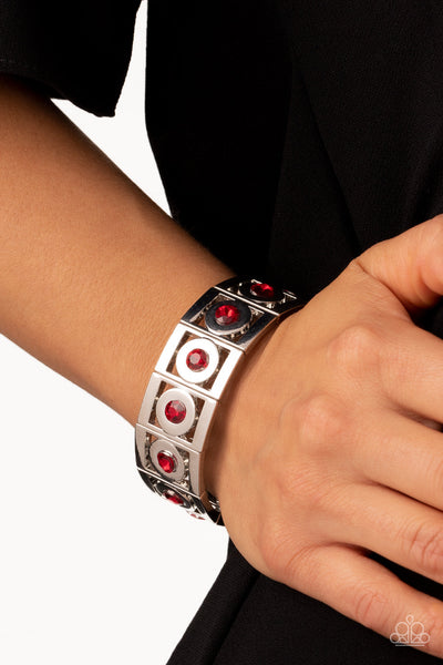 Stretch of Drama - Red Paparazzi Bracelet