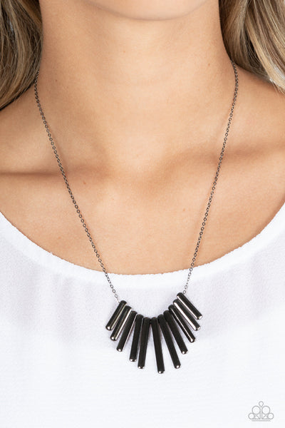 Leading MANE - Black Paparazzi Necklace (#493)