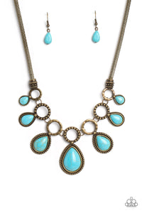 Riverside Relic - Brass Paparazzi Necklace (#5297)