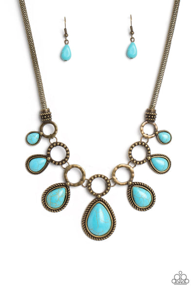 Riverside Relic - Brass Paparazzi Necklace (#5297)