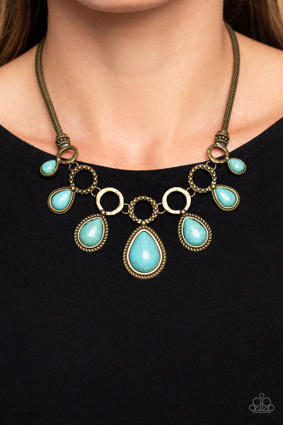 Riverside Relic - Brass Paparazzi Necklace (#5297)