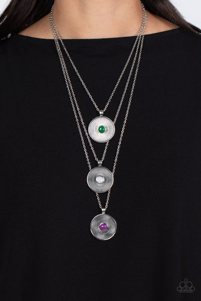 Geographic Grace - Purple Paparazzi Necklace (#1502)