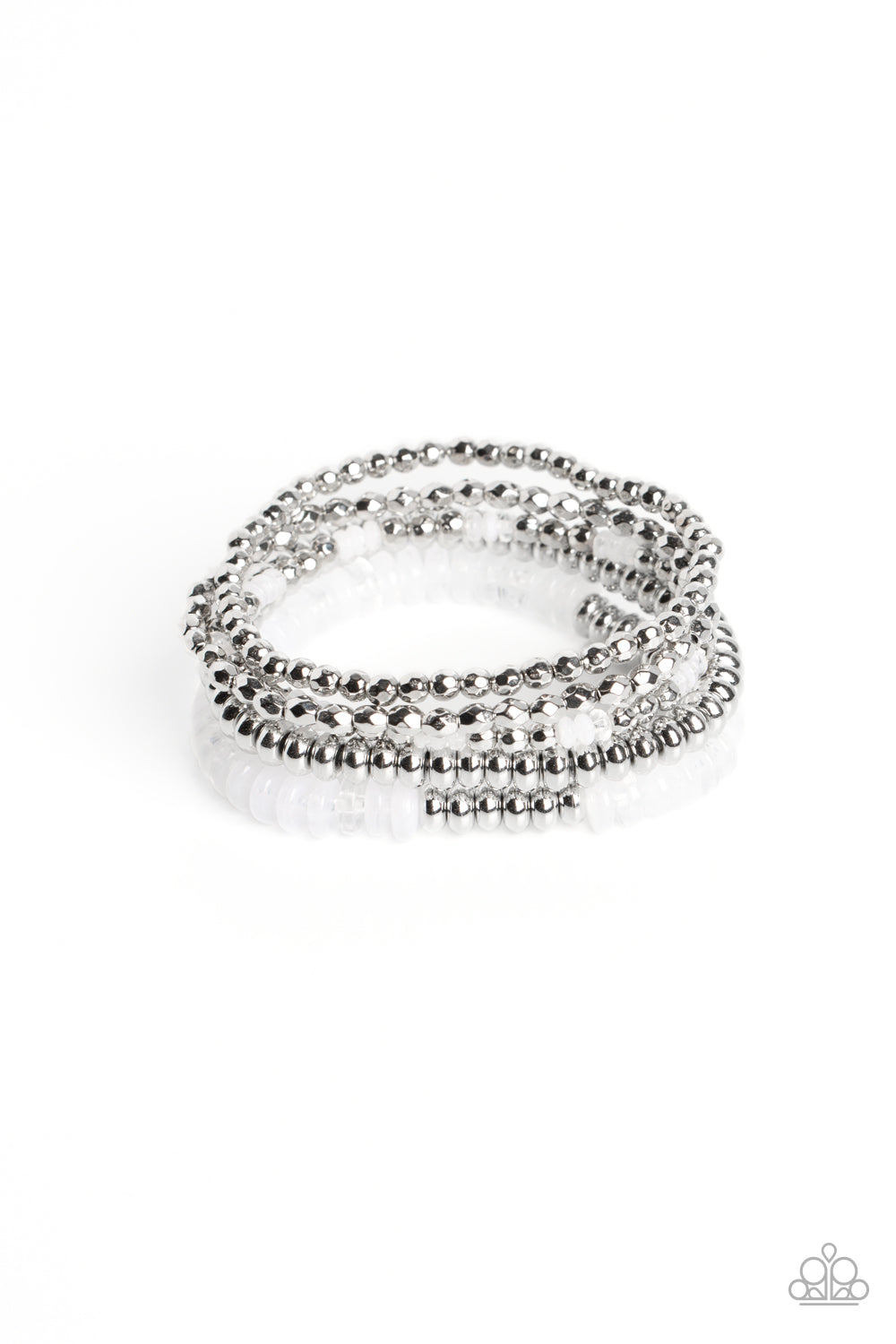 Pristine Pixie Dust - White Paparazzi Bracelet (PZ-756)