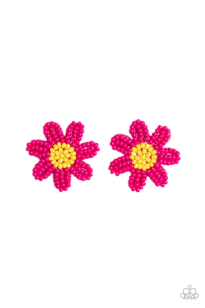 Sensational Seeds - Pink Paparazzi Earring (#2728)