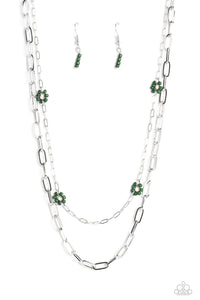 Bold Buds - Green Paparazzi Necklace (#5059)