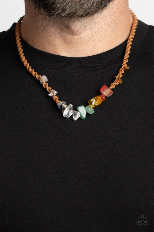Chiseled Craving - Brown Paparazzi Necklace (#5561)