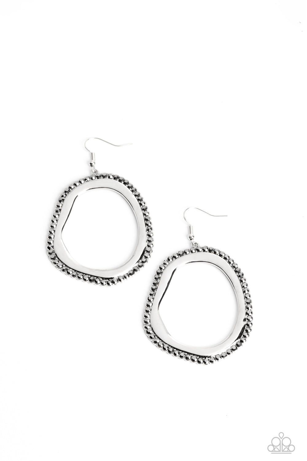 Scintillating Shareholder - Silver Paparazzi Earring (#3821)