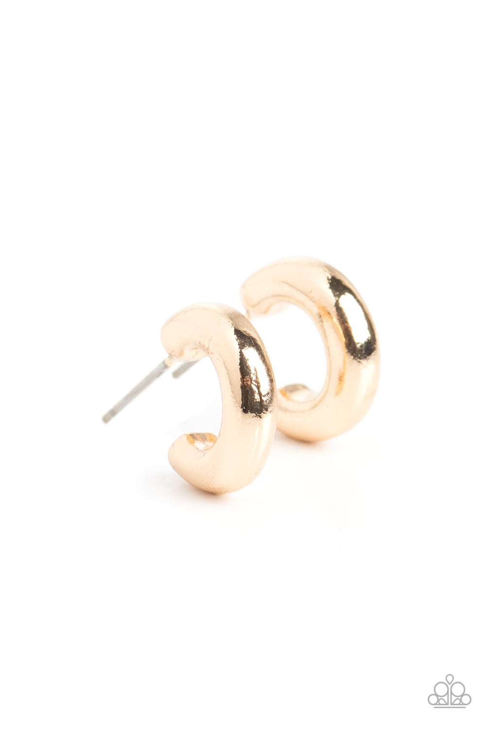 Catwalk Curls - Gold Paparazzi Earring