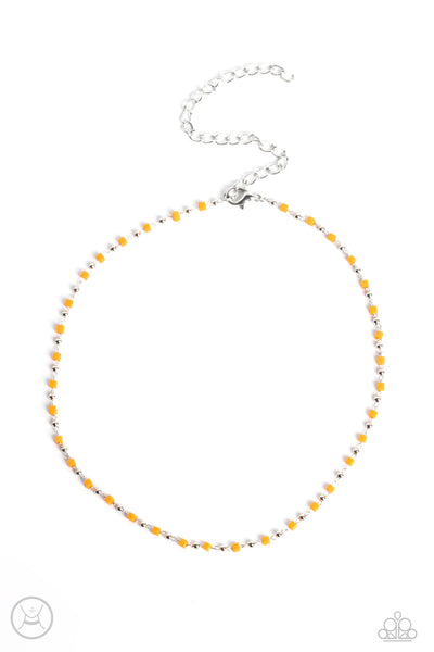 Neon Lights - Orange Paparazzi Necklace (#3847)