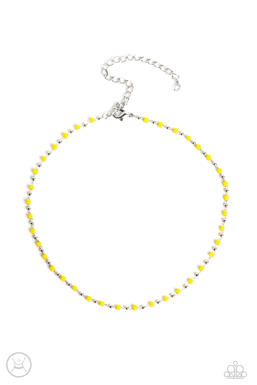 Neon Lights - Yellow Paparazzi Necklace (3047)