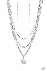 Winking Wanderer - Silver Paparazzi Necklace (4267)