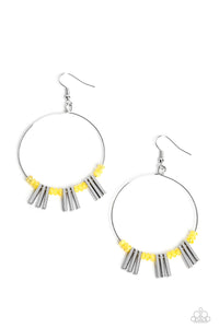 Luxe Lagoon - Yellow Paparazzi Earring (4991)