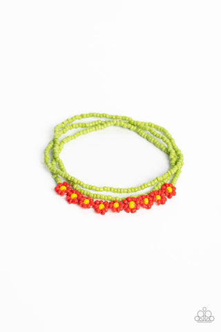 Buzzworthy Botanicals - Red Paparazzi Bracelet (#4698)