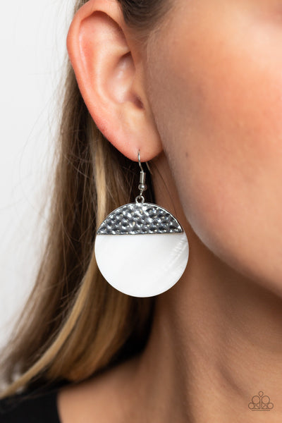 SHELL Out - White Paparazzi Earring