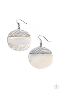 SHELL Out - White Paparazzi Earring (#4548)