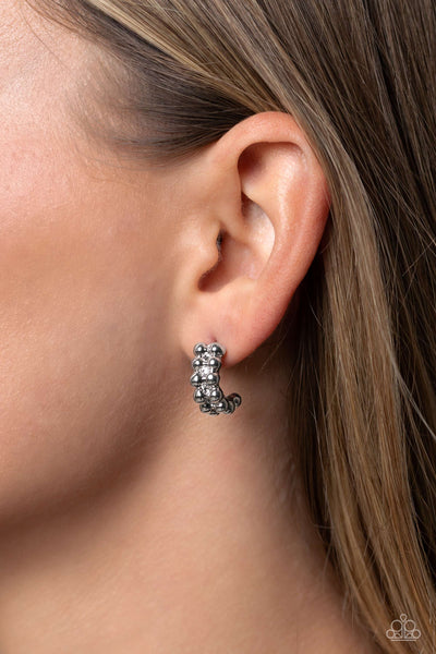 Bubbling Beauty - Silver Paparazzi Earring (#2781)