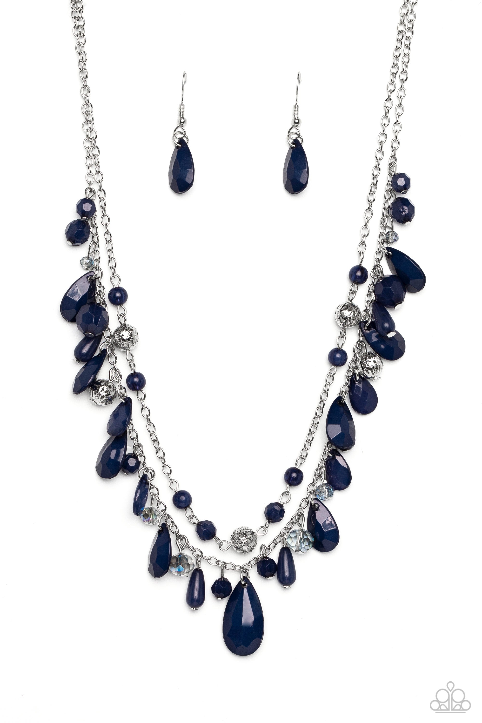 Flirty Flood - Blue Paparazzi Necklace (PZ-302)