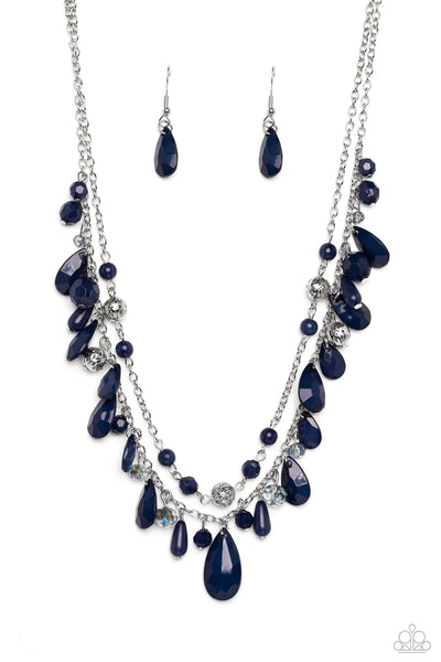 Flirty Flood - Blue Paparazzi Necklace (#302)