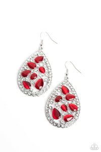 Cats Eye Class - Red Paparazzi Earring