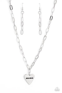 Mama Cant Buy You Love - Silver Paparazzi Necklace (#3369)