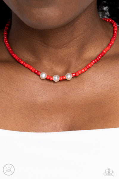 I Can SEED Clearly Now - Red Paparazzi Necklace (#5047)