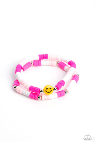 In SMILE - Pink Paparazzi Bracelet (#5209)