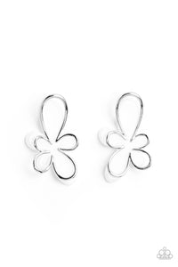 Glimmering Gardens - White Paparazzi Earring (#3414)