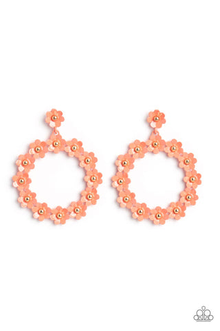 Daisy Meadows - Orange Paparazzi Earring (#2103)