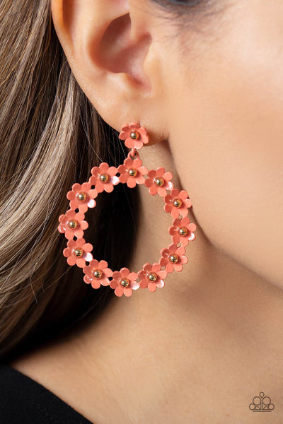 Daisy Meadows - Orange Paparazzi Earring (#2103)