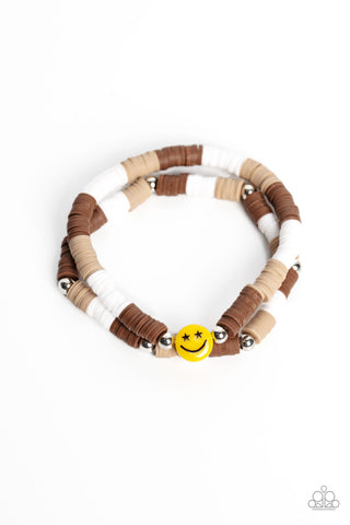 In SMILE - Brown Paparazzi Bracelet (#5358)