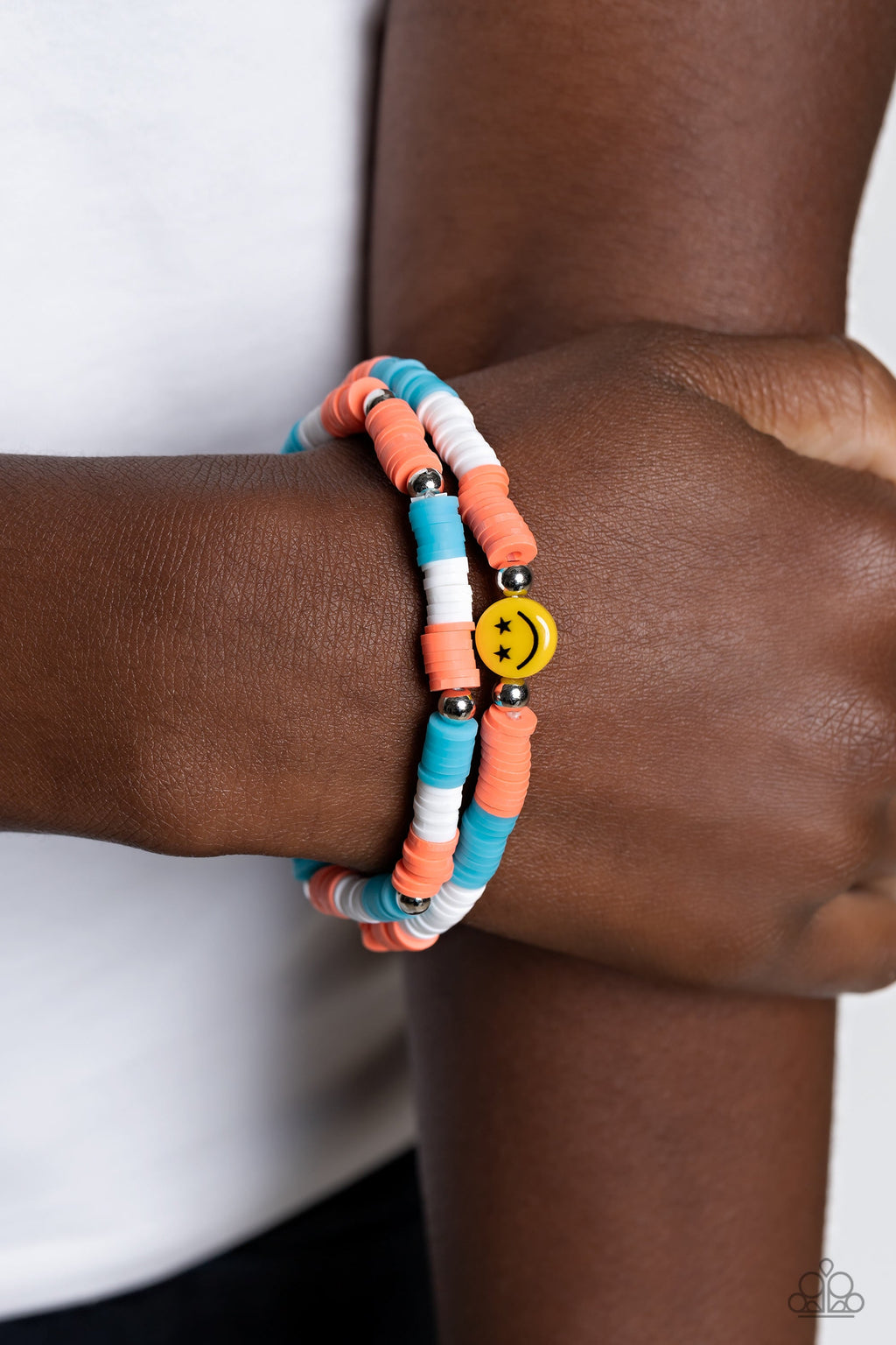 In SMILE - Orange Paparazzi Bracelet (PZ-4125)
