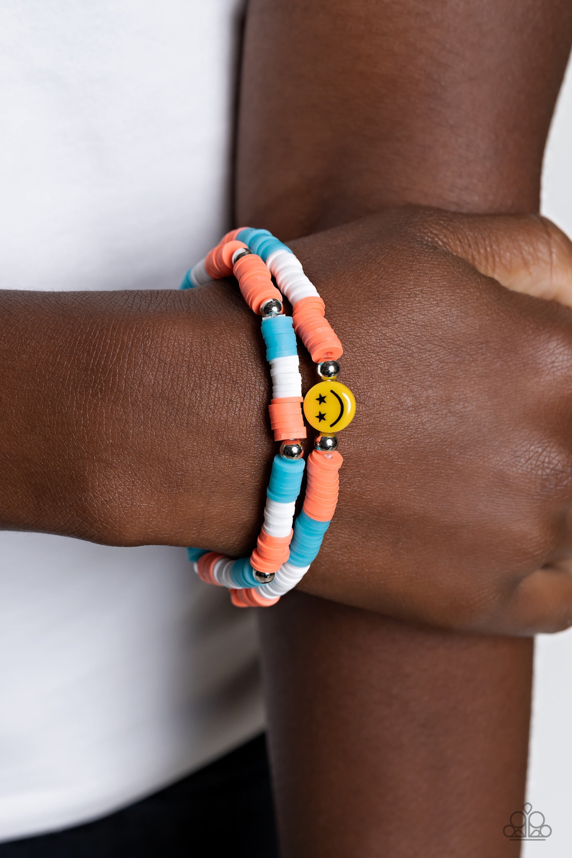 In SMILE - Orange Paparazzi Bracelet (PZ-4125)