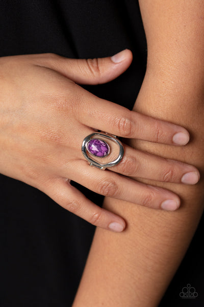 Marble Masterpiece - Purple Paparazzi Ring (T42)