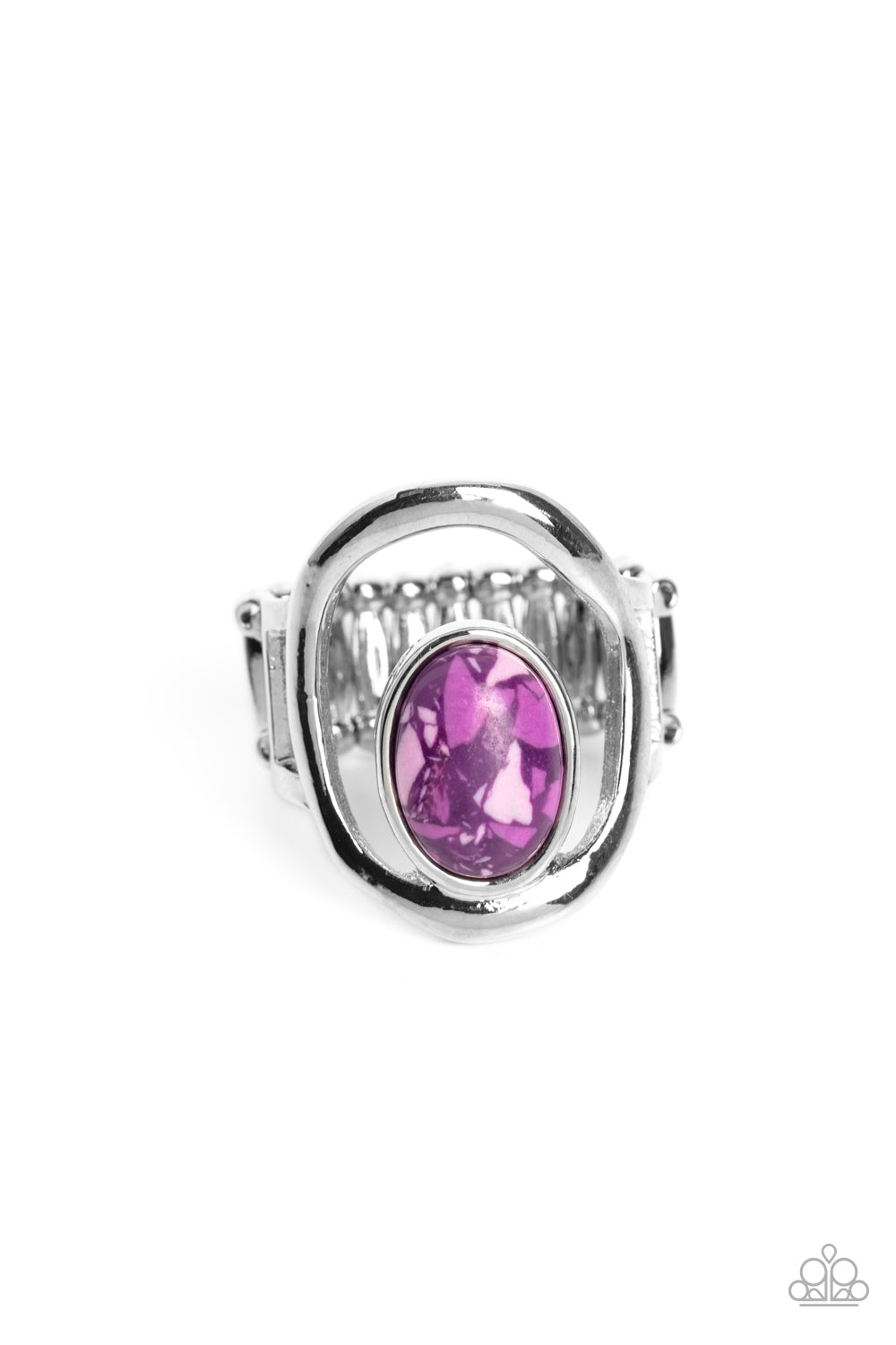 Marble Masterpiece - Purple Paparazzi Ring (T42)