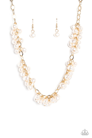 Pearl Parlor - Gold Paparazzi Necklace (#1970)