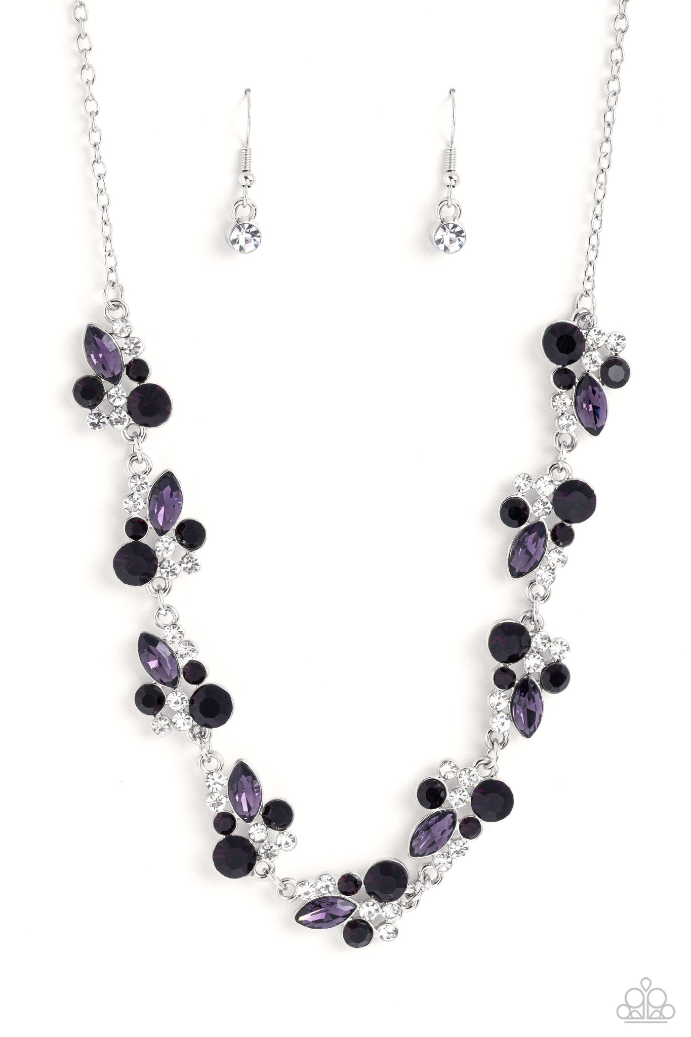 Swimming in Sparkles - Purple Paparazzi Necklace (#5316)