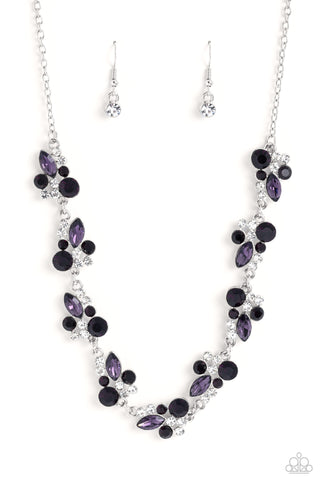 Swimming in Sparkles - Purple Paparazzi Necklace (#5316)