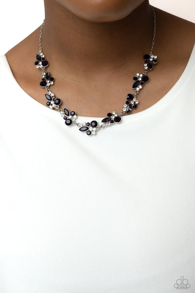 Swimming in Sparkles - Purple Paparazzi Necklace (#5316)