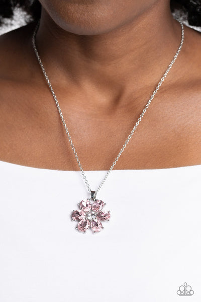 Fancy Flower Girl - Pink Paparazzi Necklace