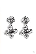 Gilded Grace - Silver Paparazzi Earring (PZ-1268)