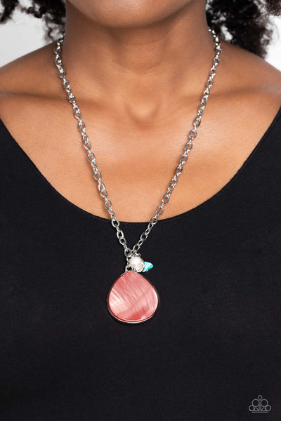 I Put A SHELL On You - Orange Paparazzi Necklace (#5419)