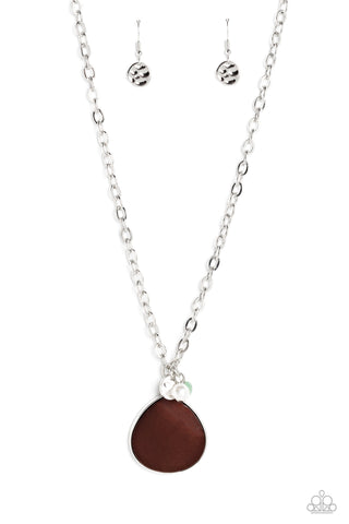 I Put A SHELL On You - Brown Paparazzi Necklace (#1213)