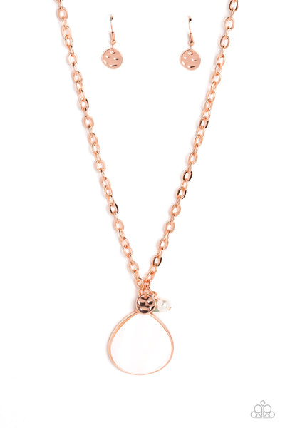 I Put A SHELL On You - Copper Paparazzi Necklace (#5468)