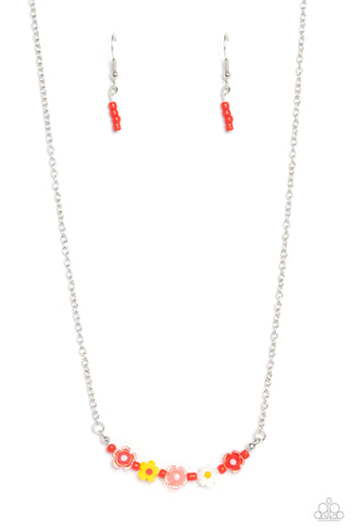 BOUQUET We Go - Red Paparazzi Necklace (1422)