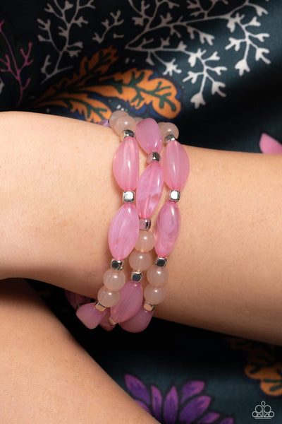 BEAD Drill - Pink Paparazzi Bracelet (1126))